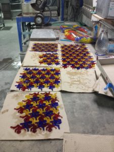 Water Jet Cut Glass Tessellations