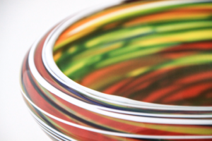 Multicolor glass bowl