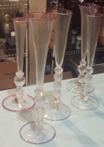 Ruby Lipped Goblets